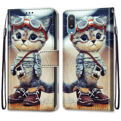 Coloured Drawing Cross Texture Horizontal Flip PU Leather Case with Holder & Card Slots & Wallet & Lanyard, For Samsung Galaxy A02 / M02, For Samsung Galaxy A02s / M02s