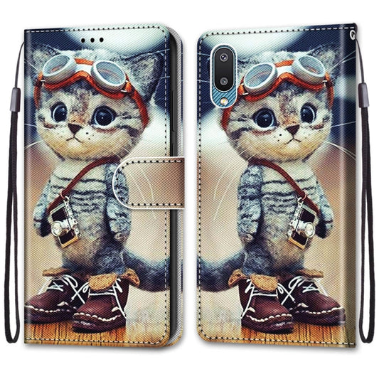 Coloured Drawing Cross Texture Horizontal Flip PU Leather Case with Holder & Card Slots & Wallet & Lanyard, For Samsung Galaxy A02 / M02, For Samsung Galaxy A02s / M02s