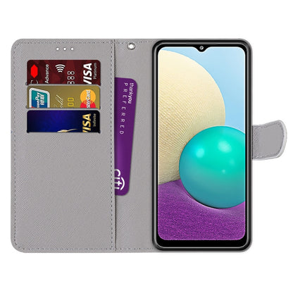 Coloured Drawing Cross Texture Horizontal Flip PU Leather Case with Holder & Card Slots & Wallet & Lanyard, For Samsung Galaxy A02 / M02, For Samsung Galaxy A02s / M02s