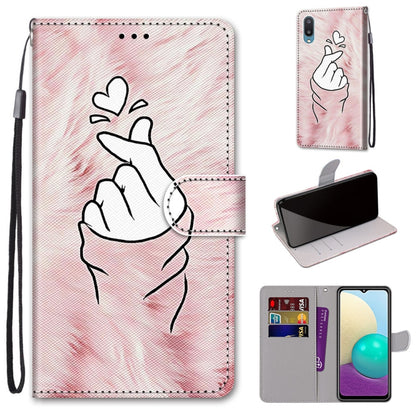 Coloured Drawing Cross Texture Horizontal Flip PU Leather Case with Holder & Card Slots & Wallet & Lanyard, For Samsung Galaxy A02 / M02, For Samsung Galaxy A02s / M02s