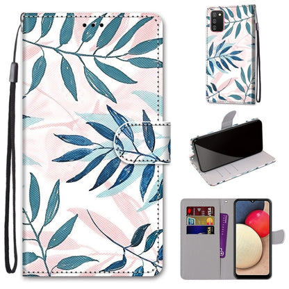 Coloured Drawing Cross Texture Horizontal Flip PU Leather Case with Holder & Card Slots & Wallet & Lanyard, For Samsung Galaxy A02 / M02, For Samsung Galaxy A02s / M02s