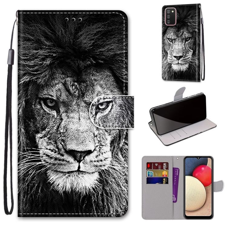 Coloured Drawing Cross Texture Horizontal Flip PU Leather Case with Holder & Card Slots & Wallet & Lanyard, For Samsung Galaxy A02 / M02, For Samsung Galaxy A02s / M02s