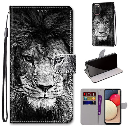 Coloured Drawing Cross Texture Horizontal Flip PU Leather Case with Holder & Card Slots & Wallet & Lanyard, For Samsung Galaxy A02 / M02, For Samsung Galaxy A02s / M02s