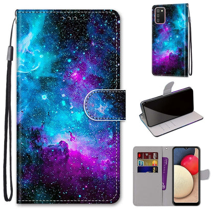 Coloured Drawing Cross Texture Horizontal Flip PU Leather Case with Holder & Card Slots & Wallet & Lanyard, For Samsung Galaxy A02 / M02, For Samsung Galaxy A02s / M02s