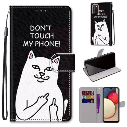 Coloured Drawing Cross Texture Horizontal Flip PU Leather Case with Holder & Card Slots & Wallet & Lanyard, For Samsung Galaxy A02 / M02, For Samsung Galaxy A02s / M02s
