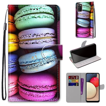 Coloured Drawing Cross Texture Horizontal Flip PU Leather Case with Holder & Card Slots & Wallet & Lanyard, For Samsung Galaxy A02 / M02, For Samsung Galaxy A02s / M02s