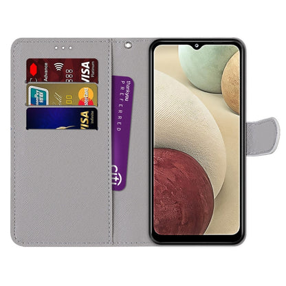 Coloured Drawing Cross Texture Horizontal Flip PU Leather Case with Holder & Card Slots & Wallet & Lanyard, For Samsung Galaxy A12 / M12, For Samsung Galaxy A32 5G