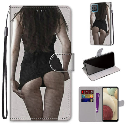 Coloured Drawing Cross Texture Horizontal Flip PU Leather Case with Holder & Card Slots & Wallet & Lanyard, For Samsung Galaxy A12 / M12, For Samsung Galaxy A32 5G