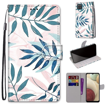 Coloured Drawing Cross Texture Horizontal Flip PU Leather Case with Holder & Card Slots & Wallet & Lanyard, For Samsung Galaxy A12 / M12, For Samsung Galaxy A32 5G