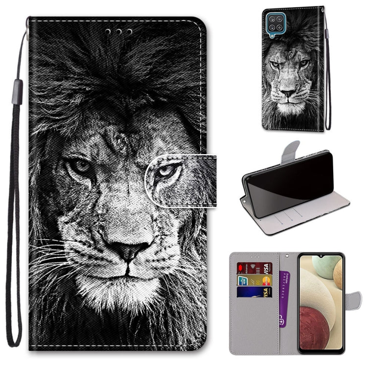 Coloured Drawing Cross Texture Horizontal Flip PU Leather Case with Holder & Card Slots & Wallet & Lanyard, For Samsung Galaxy A12 / M12, For Samsung Galaxy A32 5G