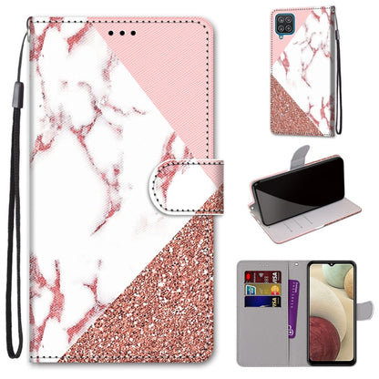 Coloured Drawing Cross Texture Horizontal Flip PU Leather Case with Holder & Card Slots & Wallet & Lanyard, For Samsung Galaxy A12 / M12, For Samsung Galaxy A32 5G