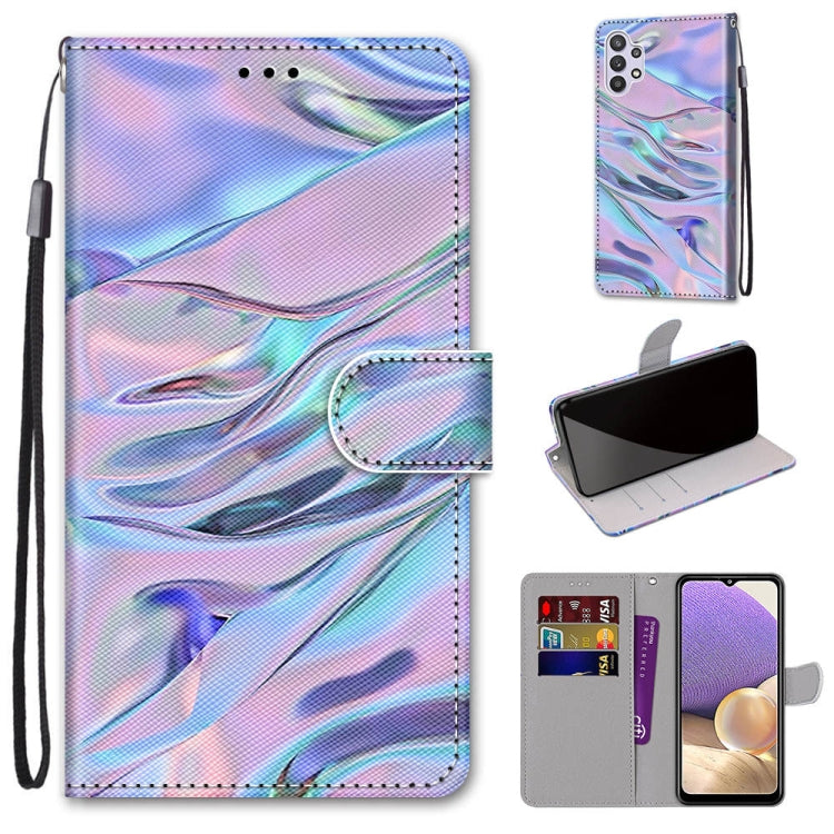 Coloured Drawing Cross Texture Horizontal Flip PU Leather Case with Holder & Card Slots & Wallet & Lanyard, For Samsung Galaxy A12 / M12, For Samsung Galaxy A32 5G