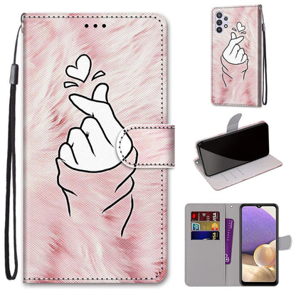 Coloured Drawing Cross Texture Horizontal Flip PU Leather Case with Holder & Card Slots & Wallet & Lanyard, For Samsung Galaxy A12 / M12, For Samsung Galaxy A32 5G