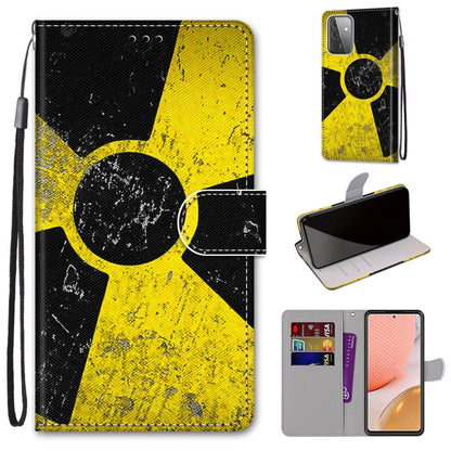 Coloured Drawing Cross Texture Horizontal Flip PU Leather Case with Holder & Card Slots & Wallet & Lanyard, For Samsung Galaxy A52 5G, For Samsung Galaxy A72 5G / 4G