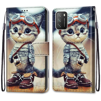 Coloured Drawing Cross Texture Horizontal Flip PU Leather Case with Holder & Card Slots & Wallet & Lanyard, For Xiaomi Poco M3, For Xiaomi Poco X3 NPC