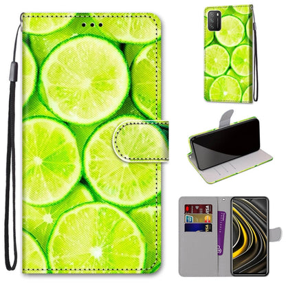 Coloured Drawing Cross Texture Horizontal Flip PU Leather Case with Holder & Card Slots & Wallet & Lanyard, For Xiaomi Poco M3, For Xiaomi Poco X3 NPC
