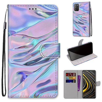 Coloured Drawing Cross Texture Horizontal Flip PU Leather Case with Holder & Card Slots & Wallet & Lanyard, For Xiaomi Poco M3, For Xiaomi Poco X3 NPC