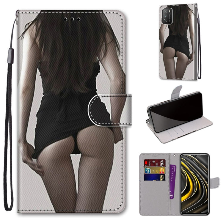 Coloured Drawing Cross Texture Horizontal Flip PU Leather Case with Holder & Card Slots & Wallet & Lanyard, For Xiaomi Poco M3, For Xiaomi Poco X3 NPC