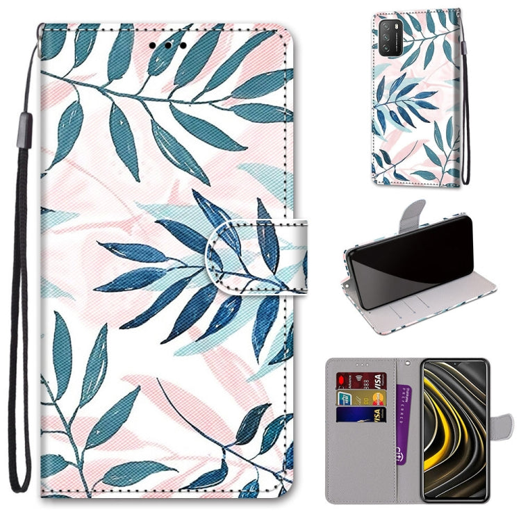 Coloured Drawing Cross Texture Horizontal Flip PU Leather Case with Holder & Card Slots & Wallet & Lanyard, For Xiaomi Poco M3, For Xiaomi Poco X3 NPC