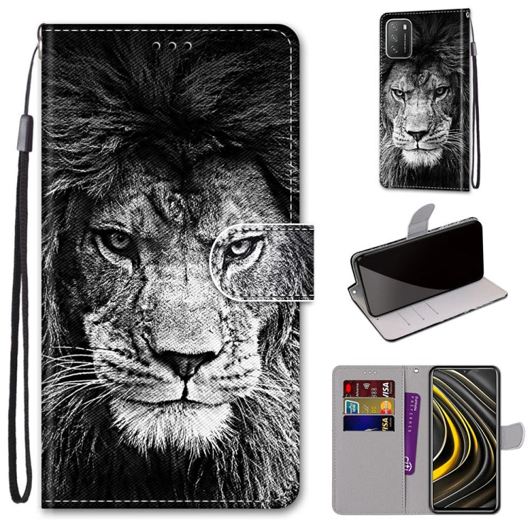 Coloured Drawing Cross Texture Horizontal Flip PU Leather Case with Holder & Card Slots & Wallet & Lanyard, For Xiaomi Poco M3, For Xiaomi Poco X3 NPC