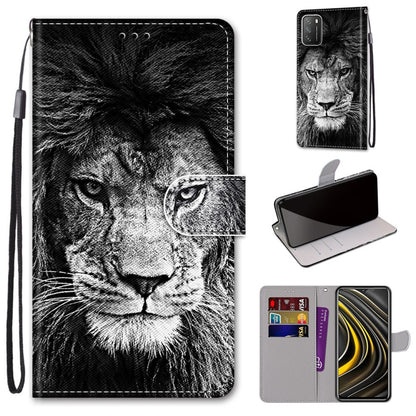 Coloured Drawing Cross Texture Horizontal Flip PU Leather Case with Holder & Card Slots & Wallet & Lanyard, For Xiaomi Poco M3, For Xiaomi Poco X3 NPC