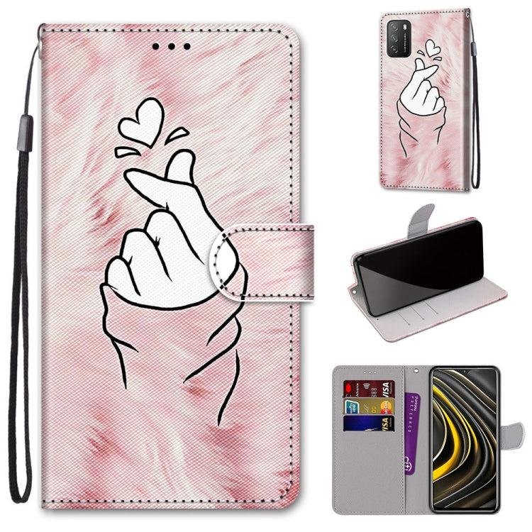 Coloured Drawing Cross Texture Horizontal Flip PU Leather Case with Holder & Card Slots & Wallet & Lanyard, For Xiaomi Poco M3, For Xiaomi Poco X3 NPC