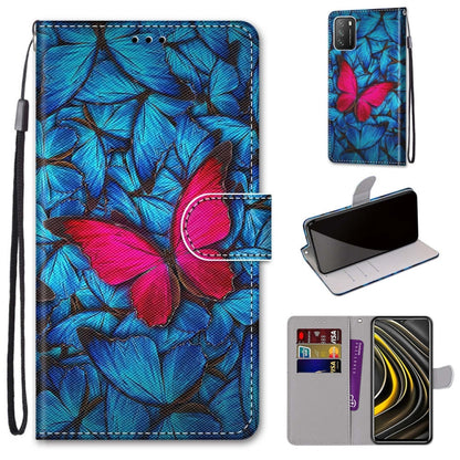Coloured Drawing Cross Texture Horizontal Flip PU Leather Case with Holder & Card Slots & Wallet & Lanyard, For Xiaomi Poco M3, For Xiaomi Poco X3 NPC