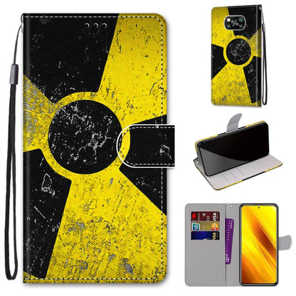 Coloured Drawing Cross Texture Horizontal Flip PU Leather Case with Holder & Card Slots & Wallet & Lanyard, For Xiaomi Poco M3, For Xiaomi Poco X3 NPC