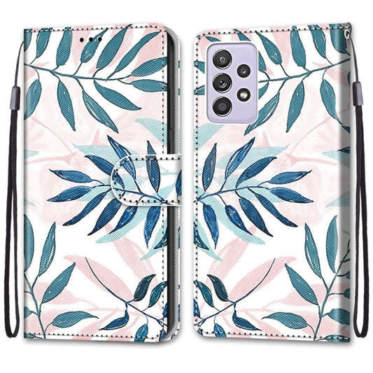 Coloured Drawing Cross Texture Horizontal Flip PU Leather Case with Holder & Card Slots & Wallet & Lanyard, For Samsung Galaxy A52 5G, For Samsung Galaxy A72 5G / 4G