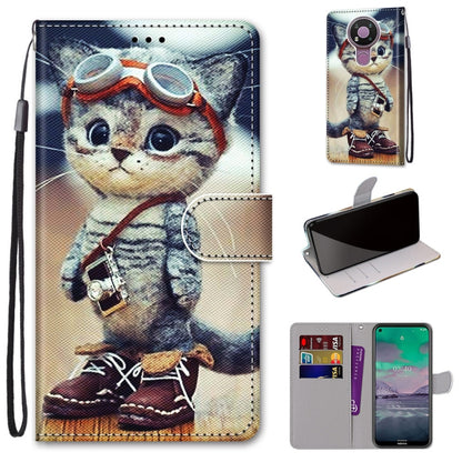 Coloured Drawing Cross Texture Horizontal Flip PU Leather Case with Holder & Card Slots & Wallet & Lanyard, For Nokia 2.4, For Nokia 3.4