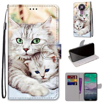 Coloured Drawing Cross Texture Horizontal Flip PU Leather Case with Holder & Card Slots & Wallet & Lanyard, For Nokia 2.4, For Nokia 3.4
