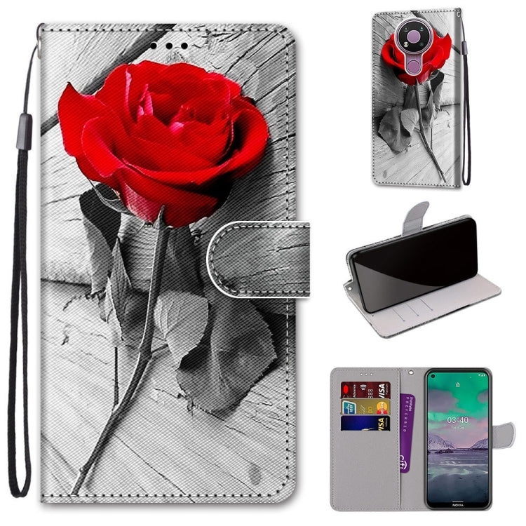 Coloured Drawing Cross Texture Horizontal Flip PU Leather Case with Holder & Card Slots & Wallet & Lanyard, For Nokia 2.4, For Nokia 3.4