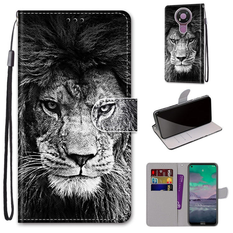 Coloured Drawing Cross Texture Horizontal Flip PU Leather Case with Holder & Card Slots & Wallet & Lanyard, For Nokia 2.4, For Nokia 3.4