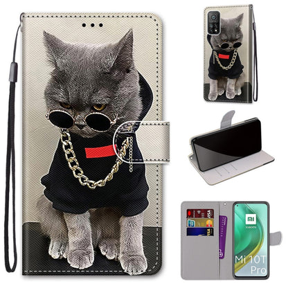 Coloured Drawing Cross Texture Horizontal Flip PU Leather Case with Holder & Card Slots & Wallet & Lanyard, For Xiaomi Mi 10T Lite, For Xiaomi Mi 10T Pro / 10T / K30s