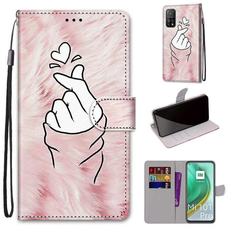 Coloured Drawing Cross Texture Horizontal Flip PU Leather Case with Holder & Card Slots & Wallet & Lanyard, For Xiaomi Mi 10T Lite, For Xiaomi Mi 10T Pro / 10T / K30s
