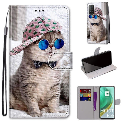 Coloured Drawing Cross Texture Horizontal Flip PU Leather Case with Holder & Card Slots & Wallet & Lanyard, For Xiaomi Mi 10T Lite, For Xiaomi Mi 10T Pro / 10T / K30s
