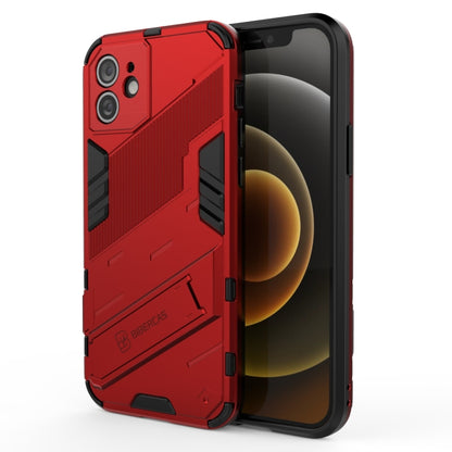 Punk Armor 2 in 1 PC + TPU Shockproof Case with Invisible Holder, For iPhone 12 mini, For iPhone 12, For iPhone 12 Pro, For iPhone 12 Pro Max, For iPhone 11 Pro, For iPhone 11