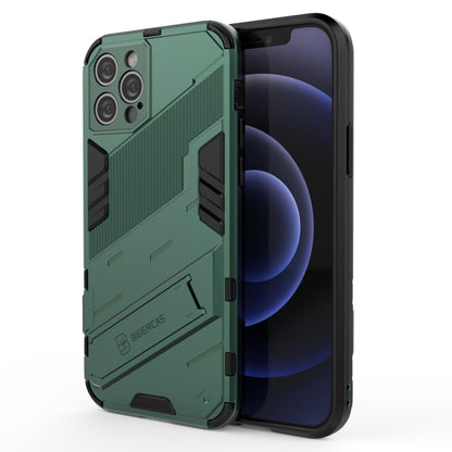 Punk Armor 2 in 1 PC + TPU Shockproof Case with Invisible Holder, For iPhone 12 mini, For iPhone 12, For iPhone 12 Pro, For iPhone 12 Pro Max, For iPhone 11 Pro, For iPhone 11