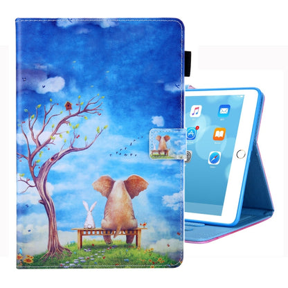 For iPad 10.2 inch Coloured Drawing Pattern Horizontal Flip Leather Case with Holder & Card Slots & Photo Frame