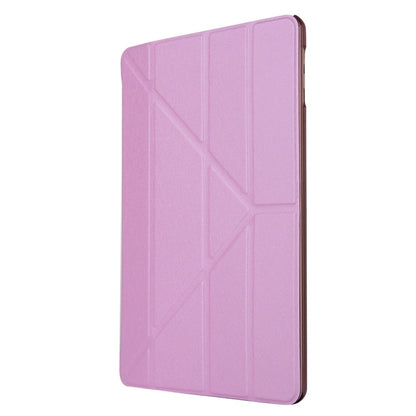 For iPad 10.2 inch Silk Texture Horizontal Deformation Flip Leather Case with Holder