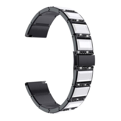 Stainless Steel Diamond Encrusted Replacement Watchbands, For Samsung Galaxy Watch 42mm, For Samsung Galaxy Watch 46mm, For Samsung Galaxy Watch 3 45mm, For Samsung Galaxy Watch Active2 44mm / Watch Active2 40mm / Watch Active                          ...