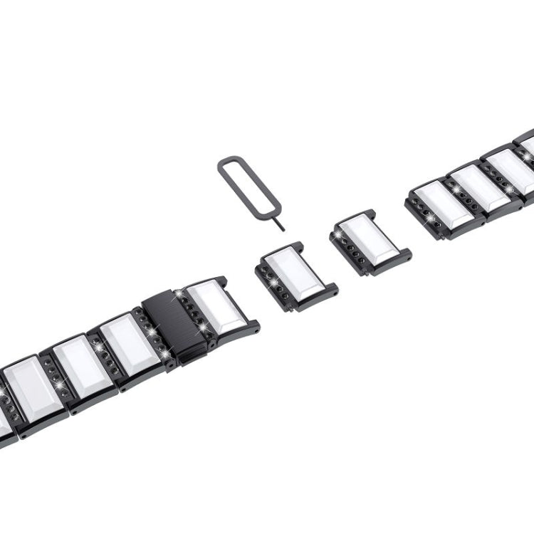Stainless Steel Diamond Encrusted Replacement Watchbands, For Samsung Galaxy Watch 42mm, For Samsung Galaxy Watch 46mm, For Samsung Galaxy Watch 3 41mm, For Samsung Galaxy Watch 3 45mm                                                                    ...