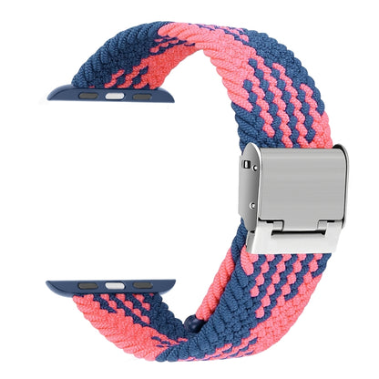 Braided + Stainless Steel Replacement Watchbands For Apple Watch Series 6 & SE & 5 & 4 40mm / 3 & 2 & 1 38mm, For Apple Watch Series 8&7 41mm / SE 2&6&SE&5&4 40mm / 3&2&1 38mm, For Apple Watch Series 7 41mm / 6 & SE & 5 & 4 40mm                        ...