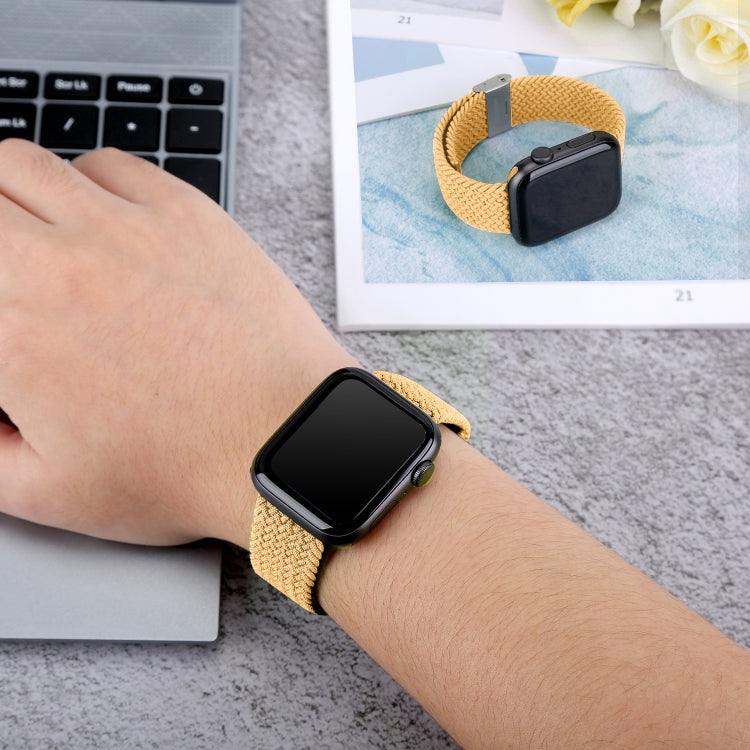 Braided + Stainless Steel Replacement Watchbands For Apple Watch Series 6 & SE & 5 & 4 40mm / 3 & 2 & 1 38mm, For Apple Watch Series 8&7 41mm / SE 2&6&SE&5&4 40mm / 3&2&1 38mm, For Apple Watch Series 7 41mm / 6 & SE & 5 & 4 40mm                        ...
