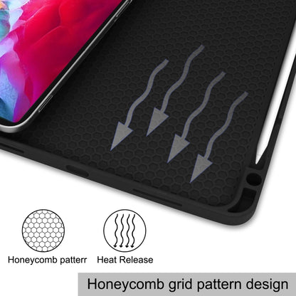 Pure Color Horizontal Flip TPU + PU Leather Case with Three-folding Holder & Sleep / Wake-up Function & Pen Slot, For iPad Pro 11 (2021)