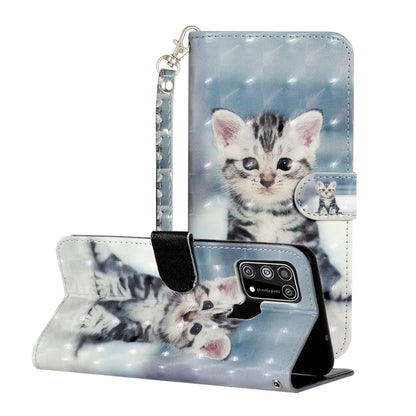 3D Pattern Horizontal Flip Leather Case with Holder & Card Slots & Wallet, For Samsung Galaxy A02s, For Samsung Galaxy A12, For Samsung Galaxy M31