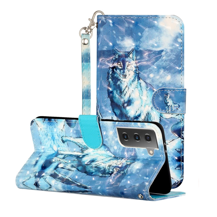 3D Pattern Horizontal Flip Leather Case with Holder & Card Slots & Wallet & Lanyard, For Samsung Galaxy S21 5G, For Samsung Galaxy S21+ 5G, For Samsung Galaxy S21 Ultra 5G