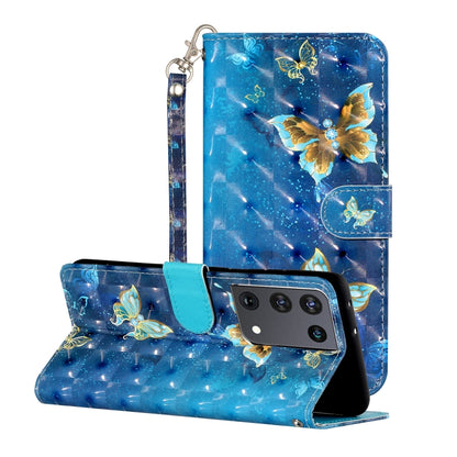 3D Pattern Horizontal Flip Leather Case with Holder & Card Slots & Wallet & Lanyard, For Samsung Galaxy S21 5G, For Samsung Galaxy S21+ 5G, For Samsung Galaxy S21 Ultra 5G