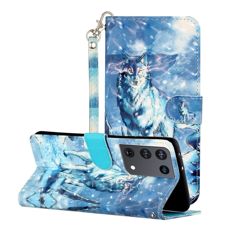 3D Pattern Horizontal Flip Leather Case with Holder & Card Slots & Wallet & Lanyard, For Samsung Galaxy S21 5G, For Samsung Galaxy S21+ 5G, For Samsung Galaxy S21 Ultra 5G