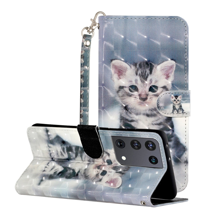 3D Pattern Horizontal Flip Leather Case with Holder & Card Slots & Wallet & Lanyard, For Samsung Galaxy S21 5G, For Samsung Galaxy S21+ 5G, For Samsung Galaxy S21 Ultra 5G